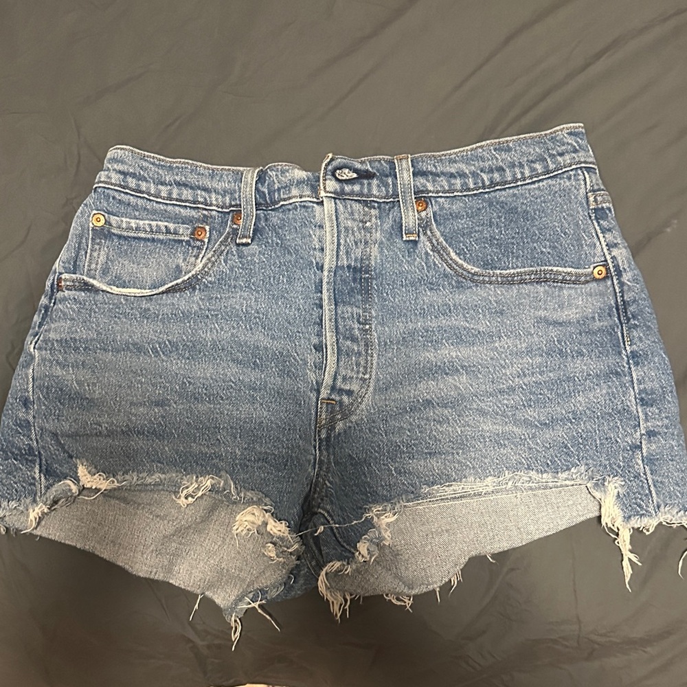 Levi's Distressed Blue Jean Shorts